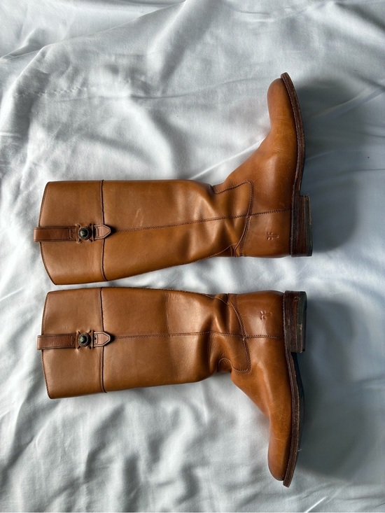 Frye Shoes - Frye Women's Tall Riding Boots in Cognac Brown Leather
